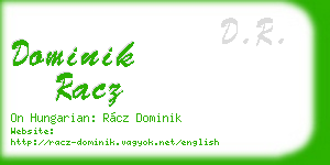 dominik racz business card