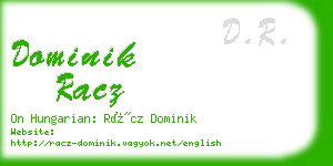 dominik racz business card